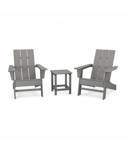 lot 42 image: POLYWOOD Grant Park Grey Modern Plastic Outdoor Patio Adirondack Chair