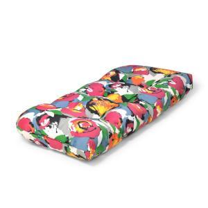 lot 79 image: 42 in. x 18 in. x 5 in. Vistamesa Black Outdoor Tufted Bench Cushion