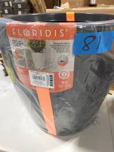 lot 81 image: FLORDIS Amsterdan Large Black Marble Effect Resin Planter Bowl