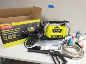 lot 104 image: RYOBI 1900 PSI 1.2 GPM Cold Water Wheeled Electric Pressure Washer