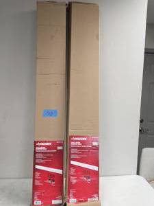 lot 110 image: 2 HUSKY 8 in. x 55 in. Slat Wall Panel Starter Kit (8-pieces)
