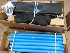 lot 123 image: SKYTRIC 13 ft. Trampoline with Top Ring Enclosure System