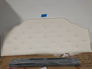 lot 132 image: NOBLE HOUSE Ivory Studded Queen Headboard