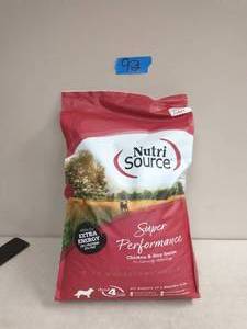 lot 93 image: 1 BAG OF Nutrisource Super Performance Dry Food For Dogs, 40-Pound