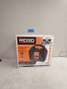 lot 101 image: RIDGID 3 Gal. 18-Volt Cordless Handheld WetDry Shop Vacuum (Tool Only) with Filter, Expandable Hose and Accessories