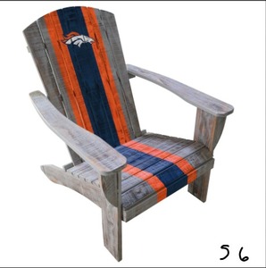lot 56 image: Denver Broncos Wood Adirondack Chair