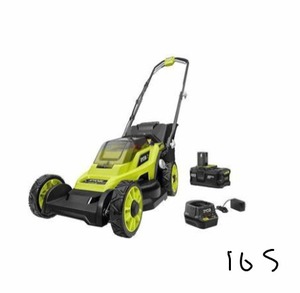 lot 105 image: RYOBI 13 in. ONE 18-Volt Lithium-Ion Cordless Battery Walk Behind Push Lawn Mower - 4.0 Ah Battery & Charger Included