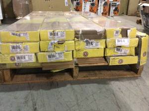 lot 11 image: 13 boxes Lakeshore Pecan 7 mm Thick x 7-23 in. Wide x 50-58 in. Length Laminate Flooring (24.17 sq. ft.  case) by TrafficMaster Customer Returns See Pictures