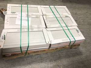 lot 24 image: 11 boxes Milano Lasa White Rectified 12 in. x 24 in. Porcelain Floor and Wall Tile (13.3 sq. ft. case) not used