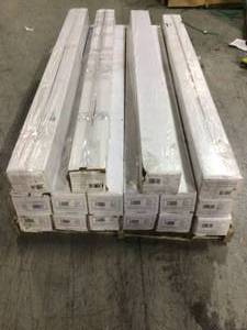 lot 41 image: 15 boxes of Hand Scraped Strand Woven Brown 12 in. T x 5-18 in. W x 72-78 in. L Solid Bamboo Flooring by Home Decorators Collection Customer Returns See Pictures