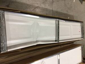 lot 42 image: Lot of 2 Clopay Classic Collection 8 ft. x 7 ft. Non-Insulated White Garage Door Customer Returns See Pictures