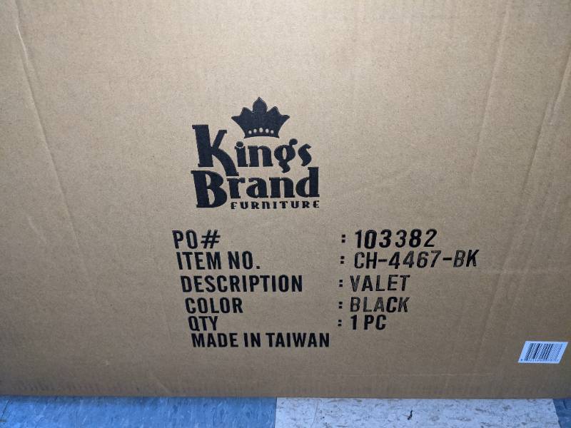 lot 16 image: Kings Brand Mens Black Valet Stand