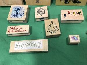 lot 201 image: Stampabilities, Anitas Stamps, Stamps Happen Etc Holiday Stamps