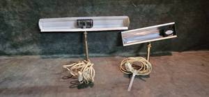 lot 57 image: Pair of Brass Picture Light Lamps