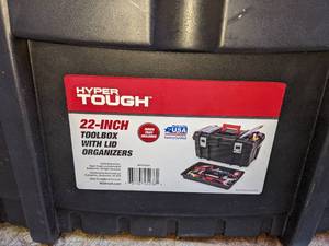 lot 73 image: Hyper Tough Tool Box & Husky Soft Side Tool Bag