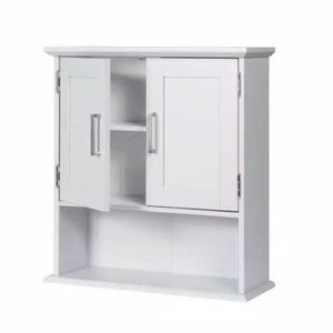 lot 5 image: Shaker Style 23 in. W Wall Cabinet with Open Shelf in White