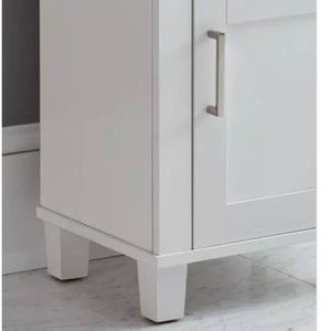 lot 7 image: Shaker Style16 in.Wx12in.Dx29.9 in.H Floor Cabinet in White