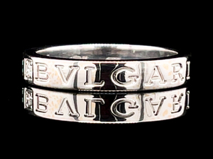 BVGARI Diamond Ring BVGARI, BVGARI in 18k White Gold $2,260 Retail VIDEO
