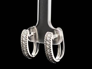 .70 Carat Triple Row Diamond Drop Huggies in 14k White Gold $3,750 Retail VIDEO