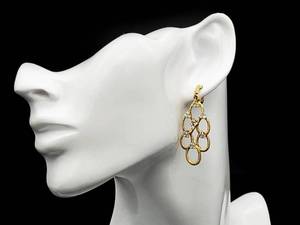 JUDITH RIPKA Signed 1.40 Carats Diamond Honeycomb Dangle Earrings in 18k Yellow Gold $4,950 Retail VIDEO