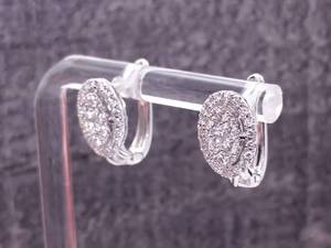 Very Fine .75 Carat Diamond Oval Cluster Huggie Earrings in 18k White Gold $2,750 Retail VIDEO