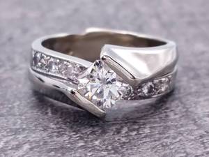 1.00 Carat Channel Set Diamond Estate Ring in 14k White Gold $2,600 Retail