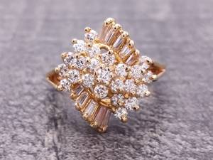 1.00 Carat Bright White Diamond Cluster Ring in 14k Yellow Gold $2,200 Retail