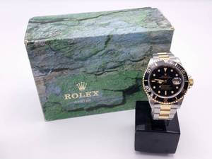 Rolex Submariner 16613 Two-Tone 18k Yellow Gold and Stainless Steel Watch with Box and Papers $12,500