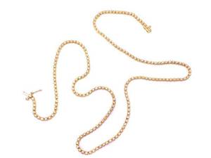 7.60 Carat Diamond Estate 24 Necklace in Heavy Yellow Gold $18,500 Retail