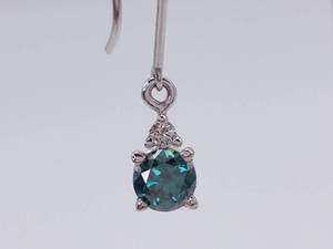 .80 Carat Blue and White Diamond Dangle Earrings in 14k White Gold $1,295 Retail VIDEO