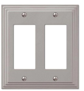 lot 260 image: Hampton Bay Assorted Wall Plates Set of 5 - Tiered Nickel