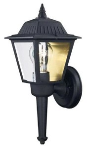lot 261 image: Hampton Bay 1-Light Black Outdoor Wall Lantern Sconce