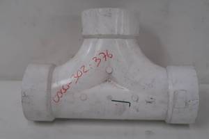 lot 255 image: NIBCO 4811C 4 Hub x Hub 2 Way Cleanout Tee PVC