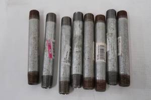 lot 259 image: LDR 12 in. x 6 in. Galvanized Steel Nipple #301 12X6 - 8 Pack