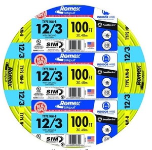 lot 271 image: Southwire 100 ft. 123 Solid Romex SIMpull CU NM-B WG Wire 63947628