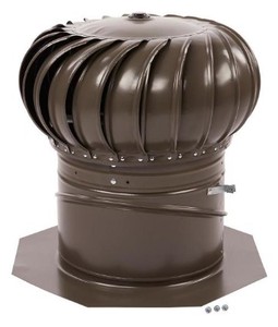 lot 272 image: MasterFlow 12 in. Weathered Wood Galvanized Internally Braced Dual-Bearing Wind Turbine