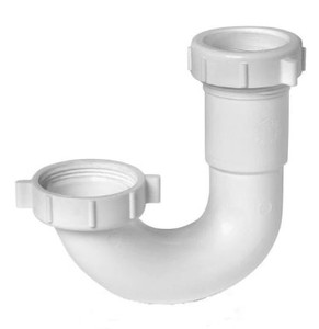 lot 284 image: Plumbing Assortment- Everbilt, MasterFlow White Plastic Traps and Pipes