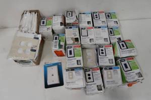 lot 270 image: Contractors Bundle - Large Assortment of Leviton Plastic and Nylon Wallplates