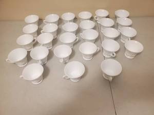 lot 16 image: Large Collection Of 26 Milk glass Harvest Pieces By Colony