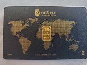 lot 25 image: One Gram Karat bar Of 999.9 Fine Gold