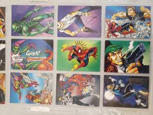 lot 52 image: Large Collection Of 34 1992 Spiderman Trading Cards