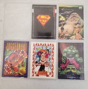 lot 59 image: Collection of 5 1992 PrototypePromotional Trading Cards