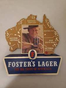 lot 42 image: Fosters Larger Beer Sign