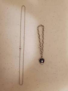 lot 74 image: Two Sterling Silver Pieces of Jewelry