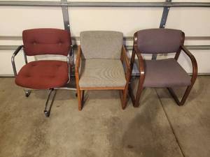 lot 85 image: Collection Of Three Vintage Office Chairs
