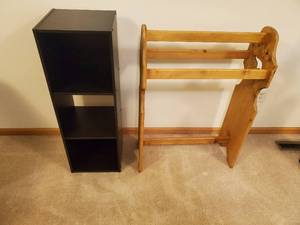 lot 130 image: Wood Shelf And Rack