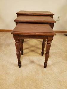 lot 131 image: Set Of Three Nesting Tables
