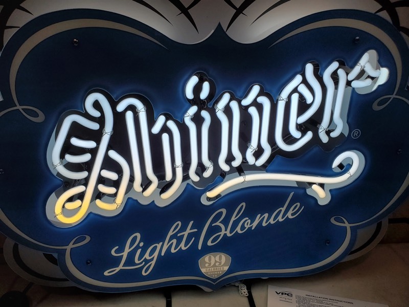 shiner bock neon light