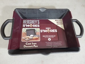 lot 63 image: New Hershey Smores Cast Iron Dessert Pan with Recipe Booklet