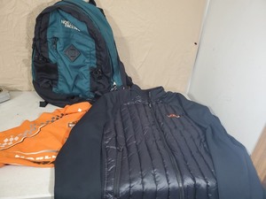 lot 96 image: The North Face Backpack and Harley Davidson Items